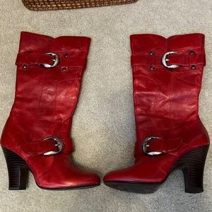 Miz Mooz Red Combat & Moto Boots